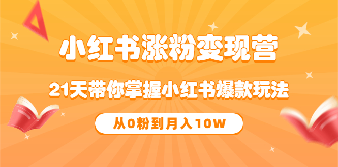 《小红书涨粉变现营》21天带你掌握小红书爆款玩法 从0粉到月入10W-杨振轩笔记