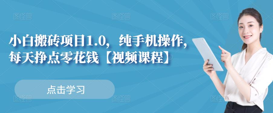 小白搬砖项目1.0，纯手机操作，每天兼职挣点零花钱-杨振轩笔记