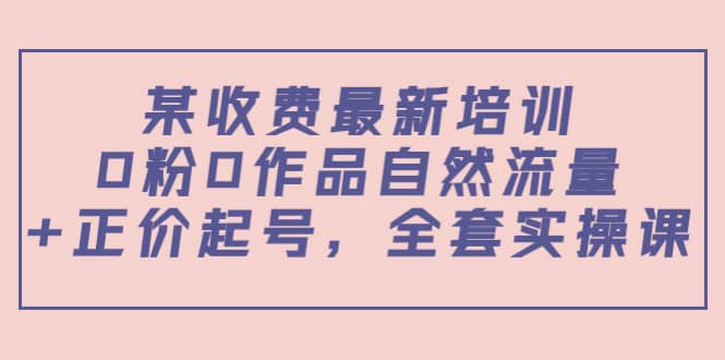 某收费最新培训：0粉0作品自然流量 正价起号，全套实操课-杨振轩笔记