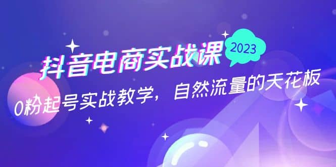 抖音电商实战课：0粉起号实战教学，自然流量的天花板（2月19最新）-杨振轩笔记