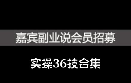 嘉宾副业说实操36技合集，价值1380元-杨振轩笔记