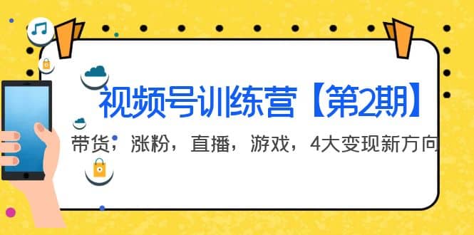 某收费培训：视频号训练营【第2期】带货，涨粉，直播，游戏，4大变现新方向-杨振轩笔记