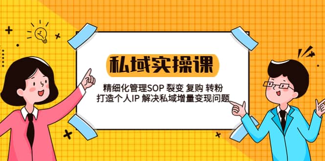 私域实战课程：精细化管理SOP 裂变 复购 转粉 打造个人IP 私域增量变现问题-杨振轩笔记