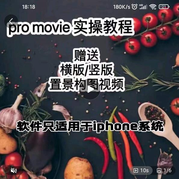 漆十二美食摄影，25​节promovie实操高手课节-杨振轩笔记