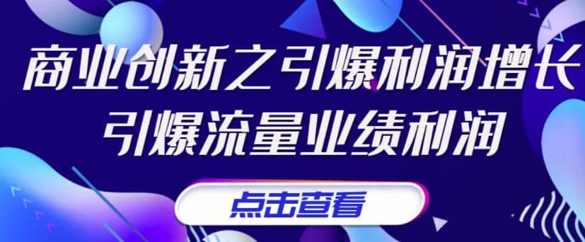 张琦《商业创新之引爆利润增长》引爆流量业绩利润-杨振轩笔记