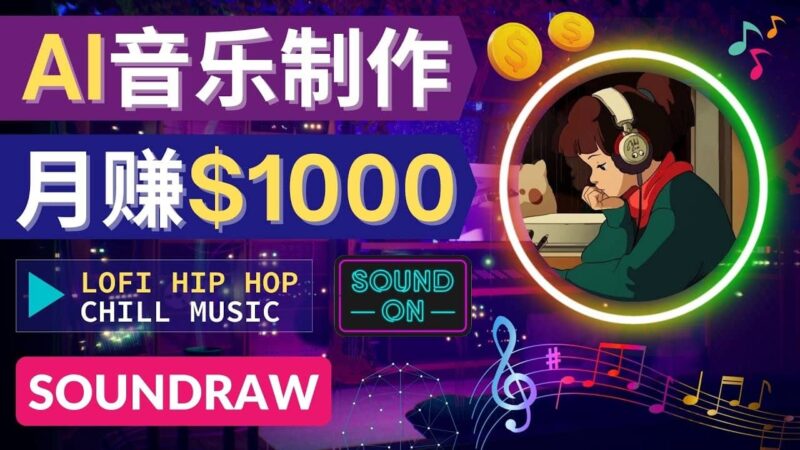 无需任何音乐基础： 使用AI软件制作Lofi Hip Hop Chill Music 月赚1000美元-杨振轩笔记