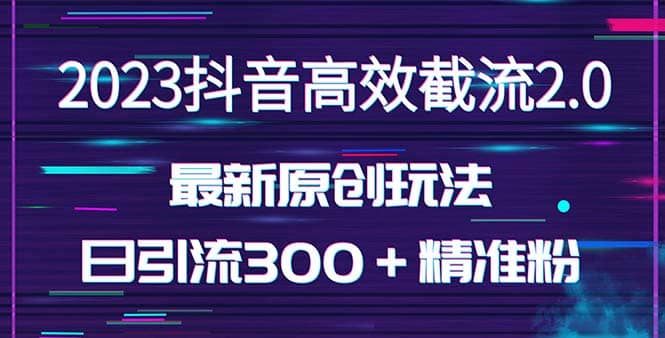 日引300＋创业粉，独家抖音高效截流2.0玩法（价值1280）-杨振轩笔记