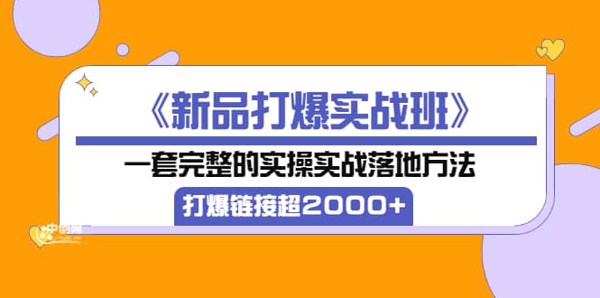 《新品打爆实战班》一套完整的实操实战落地方法，打爆链接超2000 （38节课)-杨振轩笔记