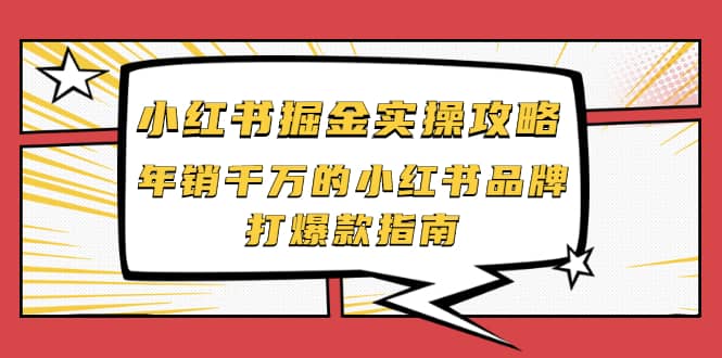 小红书掘金实操攻略，年销千万的小红书品牌打爆款指南-杨振轩笔记