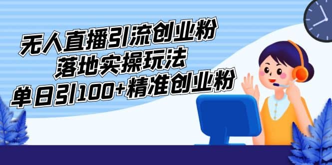 外面收费3980的无人直播引流创业粉落地实操玩法，单日引100 精准创业粉-杨振轩笔记