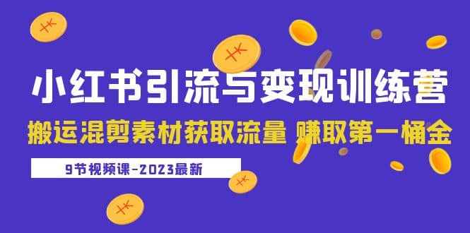 2023小红书引流与变现训练营：搬运混剪素材获取流量 赚取第一桶金（9节课）-杨振轩笔记