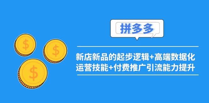 2022拼多多：新店新品的起步逻辑 高端数据化运营技能 付费推广引流能力提升-杨振轩笔记