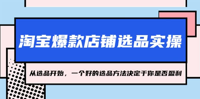 淘宝爆款店铺选品实操，2023从选品开始，一个好的选品方法决定于你是否盈利-杨振轩笔记