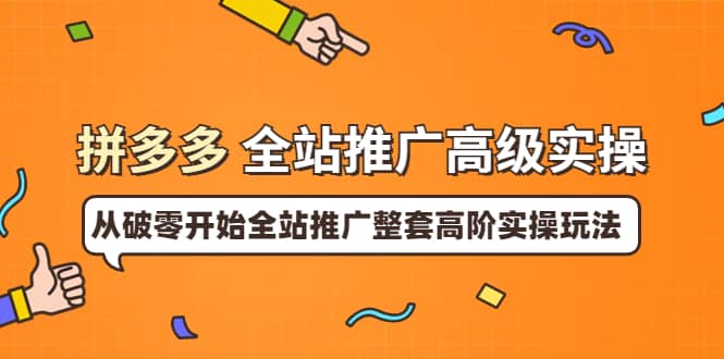 拼多多全站推广高级实操：从破零开始全站推广整套高阶实操玩法-杨振轩笔记