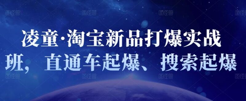 凌童·淘宝新品打爆实战班,直通车起爆、搜索起爆-杨振轩笔记