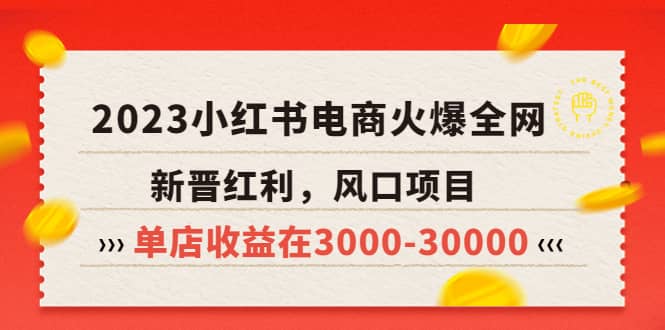 2023小红书电商火爆全网，新晋红利，风口项目，单店收益在3000-30000-杨振轩笔记