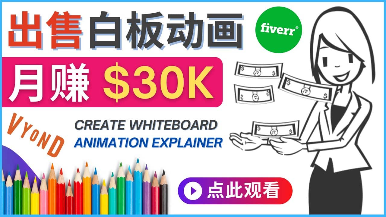 如何用最简单制作白板动画（WhiteBoard Animation）月赚3万美元-杨振轩笔记