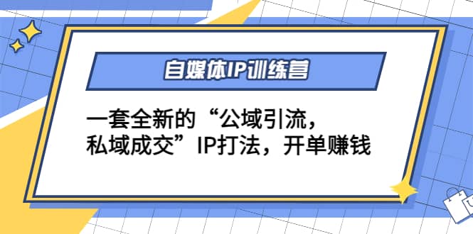 自媒体IP训练营(12 13期)一套全新的“公域引流，私域成交”IP打法-杨振轩笔记