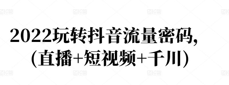 2022玩转抖音流量密码，(直播 短视频 千川)-杨振轩笔记