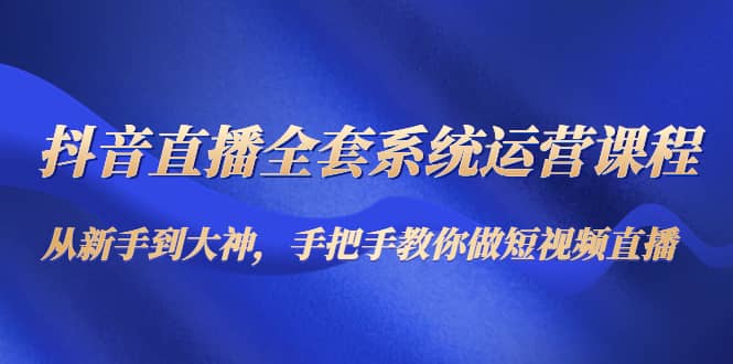 抖音直播全套系统运营课程：从新手到大神，手把手教你做直播短视频-杨振轩笔记