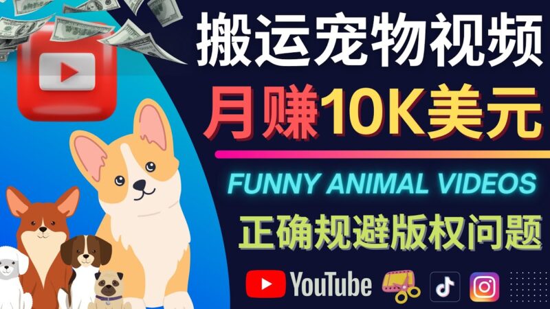 搬运TIKTOK视频到YouTube，并进行二次创作，月赚1万美元以上-杨振轩笔记