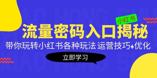 小红书流量密码入口揭秘：带你玩转小红书各种玩法 运营技巧 优化-杨振轩笔记