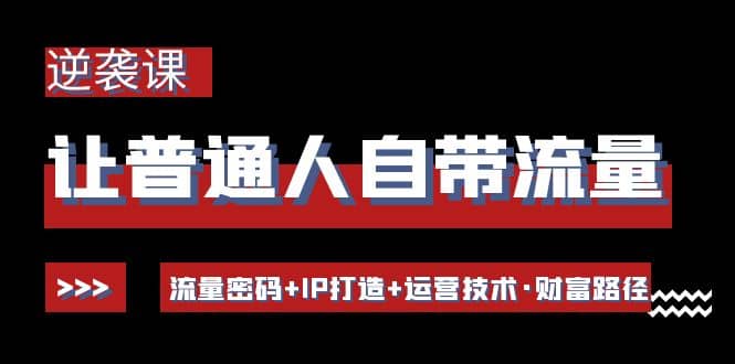 让普通人自带流量的逆袭课：流量密码 IP打造 运营技术·财富路径-杨振轩笔记