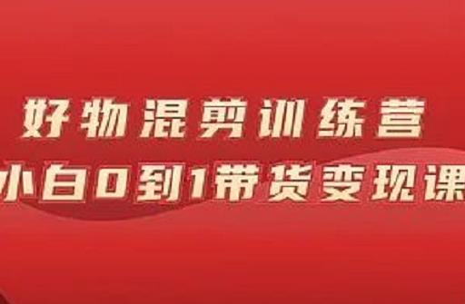 万三好物混剪训练营：小白0到1带货变现课-杨振轩笔记