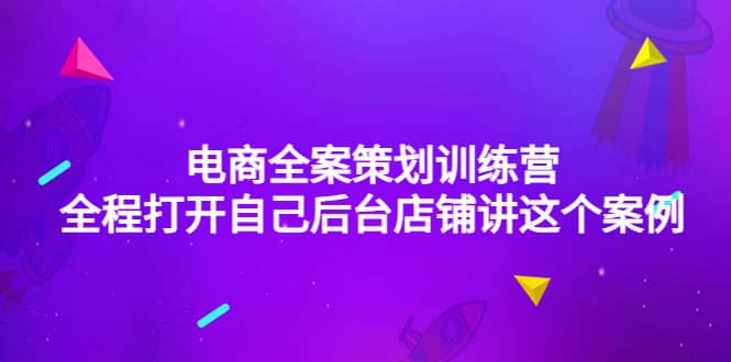 电商全案策划训练营：全程打开自己后台店铺讲这个案例（9节课时）-杨振轩笔记