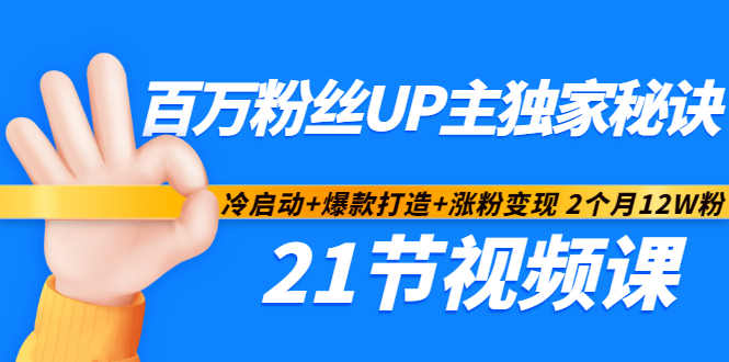 百万粉丝UP主独家秘诀：冷启动 爆款打造 涨粉变现2个月12W粉（21节视频课)-杨振轩笔记