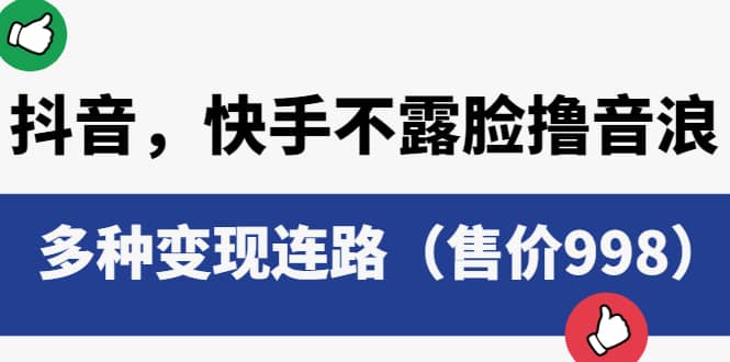 抖音，快手不露脸撸音浪项目，多种变现连路（售价998）-杨振轩笔记