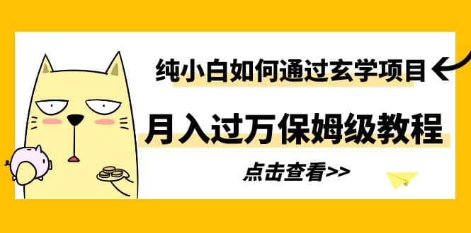 纯小白如何通过玄学项目月入过万保姆级教程-杨振轩笔记