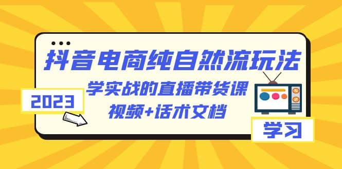 2023抖音电商·纯自然流玩法：学实战的直播带货课，视频 话术文档-杨振轩笔记