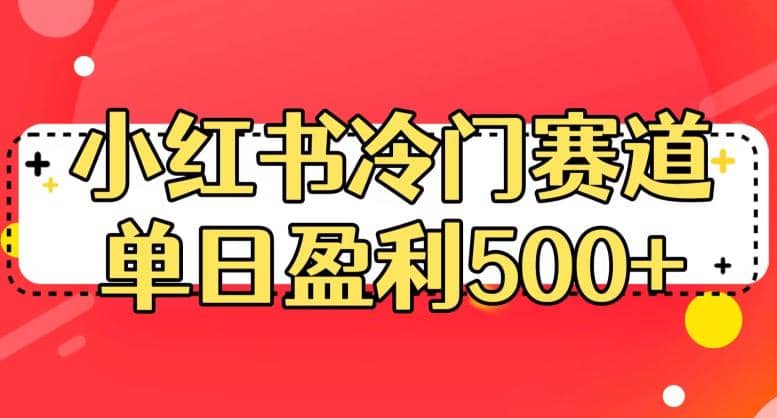 小红书冷门赛道，单日盈利500 【揭秘】-杨振轩笔记