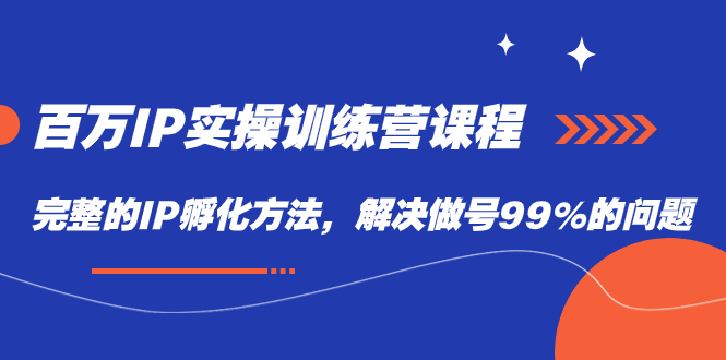 百万IP实战训练营课程，完整的IP孵化方法，解决做号99%的问题-杨振轩笔记