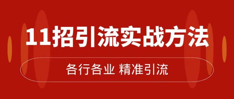 精准引流术：11招引流实战方法，让你私域流量加到爆（11节课完整版）-杨振轩笔记