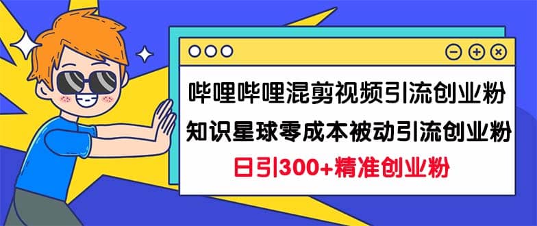 哔哩哔哩混剪视频引流创业粉日引300 知识星球零成本被动引流创业粉一天300-杨振轩笔记