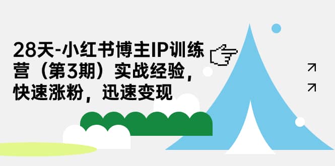 28天-小红书博主IP训练营（第3期）实战经验，快速涨粉，迅速变现-杨振轩笔记