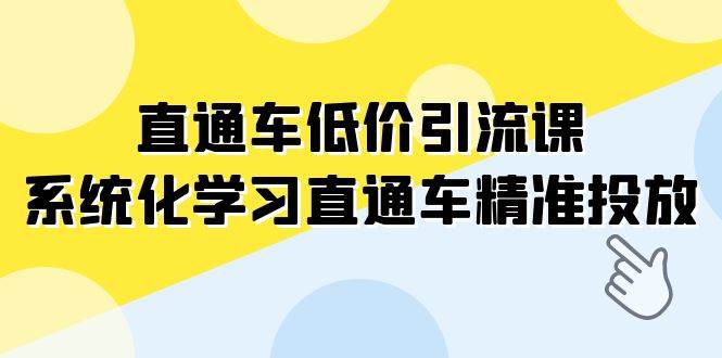 直通车-低价引流课，系统化学习直通车精准投放（14节课）-杨振轩笔记