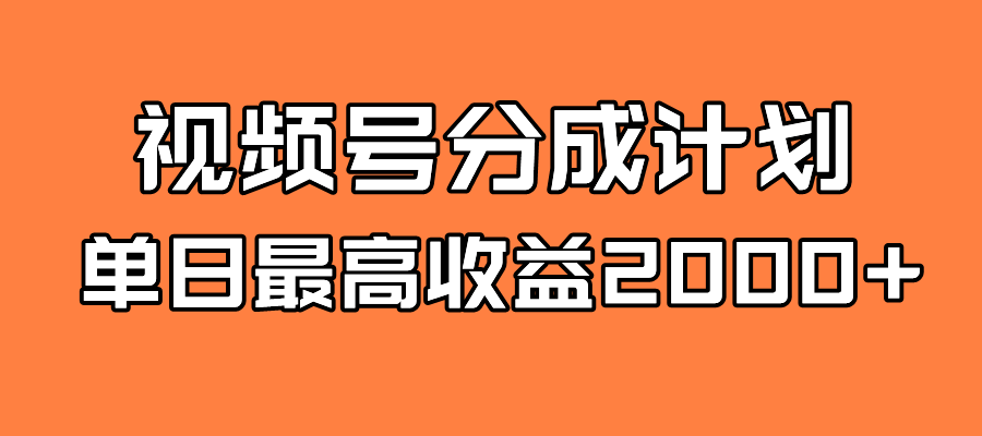 全新蓝海 视频号掘金计划 日入2000-杨振轩笔记