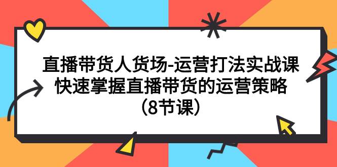 直播带货人货场-运营打法实战课：快速掌握直播带货的运营策略（8节课）-杨振轩笔记