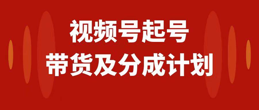 视频号快速起号，分成计划及带货，0-1起盘、运营、变现玩法，日入1000-杨振轩笔记