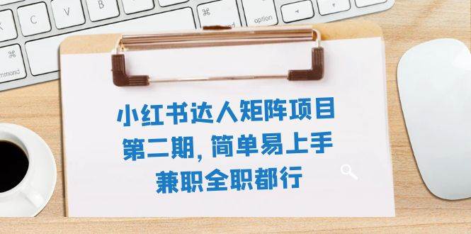 小红书达人矩阵项目第二期，简单易上手，兼职全职都行（11节课）-杨振轩笔记