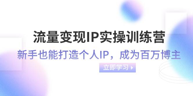 流量变现-IP实操训练营：新手也能打造个人IP，成为百万博主（46节课）-杨振轩笔记