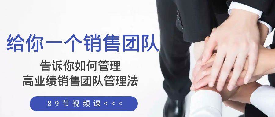 给你一个销售团队，告诉你如何管理，高业绩销售团队管理法（89节课）-杨振轩笔记
