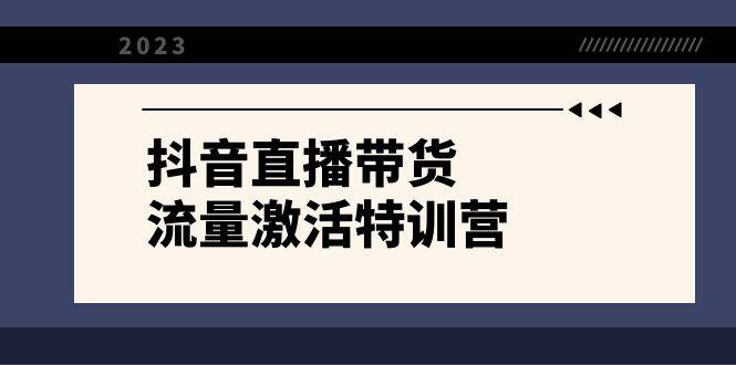 抖音直播带货-流量激活特训营，入行新手小白主播必学（21节课 资料）-杨振轩笔记