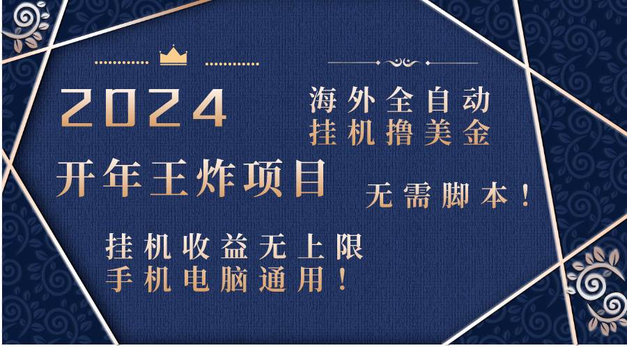 2024海外全自动挂机撸美金项目！手机电脑均可，无需脚本，收益无上限！-杨振轩笔记
