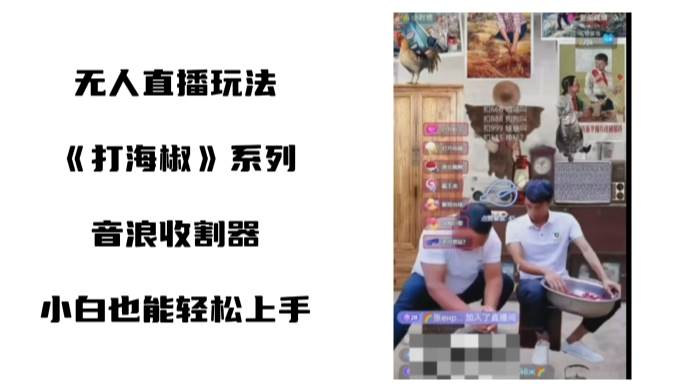 打海椒无人直播整蛊项目，小白轻松上手撸音浪收割器（教程 工具 素材）-杨振轩笔记