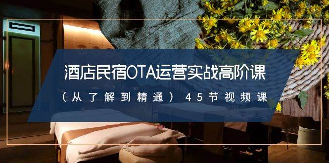 酒店民宿-OTA运营实战高阶课（从了解到精通）45节视频课-杨振轩笔记