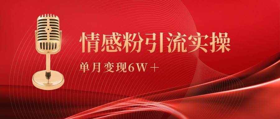 单月变现6w+，情感粉引流变现实操课-杨振轩笔记